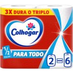 Rolo de Cozinha Paratodo XXL Triplo com Meia Folha Colhogar 2 rolos = 6 rolos