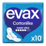 Pensos Higiénicos Cottonlike Super Plus com Abas Evax emb. 10 un