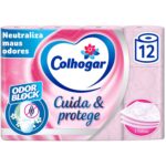 Papel Higiénico 3 Folhas Cuida & Protege Rosa Colhogar emb. 12 rolos