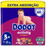 Fraldas Activity Extra 7-11kg T3 Dodot emb. 60 un