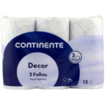 Papel Higiénico 3 Folhas Decor Continente emb. 12 rolos