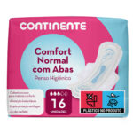 Pensos Higiénicos Comfort Normal com Abas Continente emb. 16 un