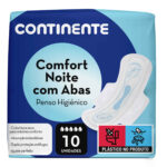 Pensos Higiénicos Comfort Noite com Abas Continente emb. 10 un