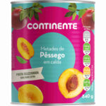 Pêssego em Calda Continente emb. 840 gr (peso escorrido 480 gr)