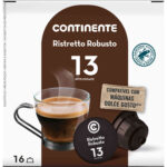 Cápsulas de Café Ristretto Robusto Int 13 Continente emb. 16 un