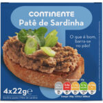 Patê de Sardinha Continente emb. 4 x 22 gr