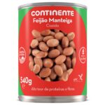 Feijão Manteiga Cozido Continente emb. 830 gr (peso escorrido 520 gr)