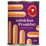 Salsichas Tipo Frankfurt Lata 8 un Despensa Clássica emb. 350 gr (peso escorrido 200 gr)