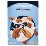 Cereais Crockers Recheio de Leite Continente emb. 500 gr